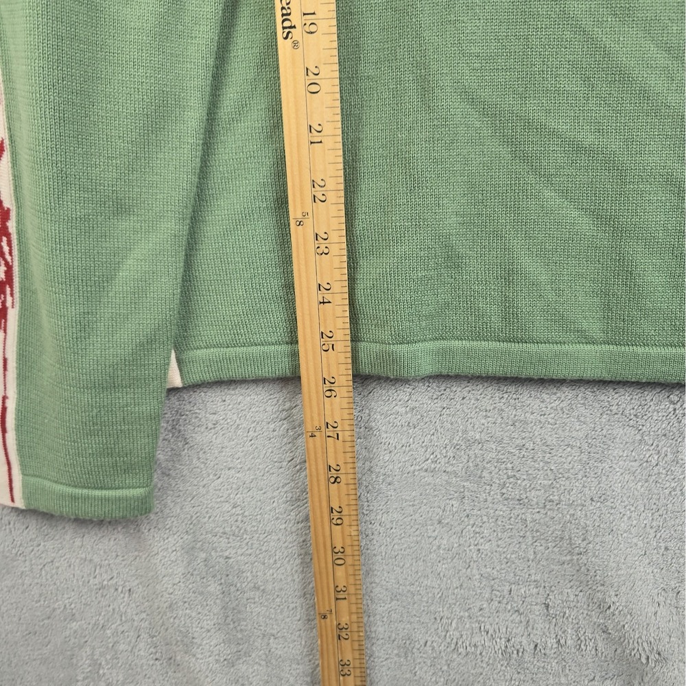 Smartwool Pullover Women's XL Green Merino Wool Sweater 1/4 Zip - Picture 8 of 10